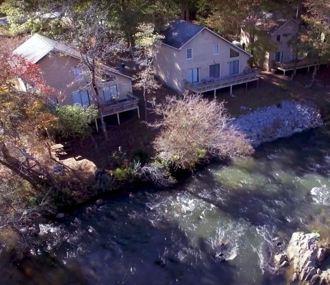 homes on a river